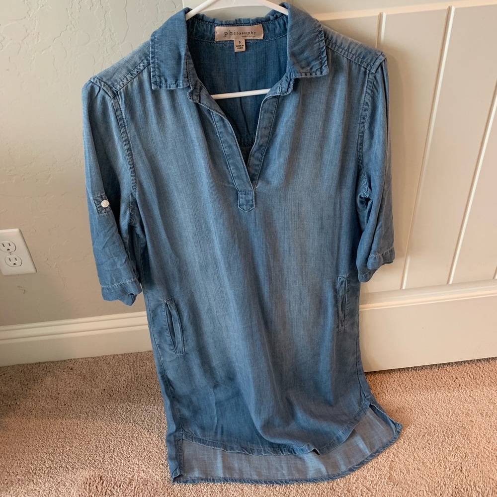 Anthropologie chambray dress